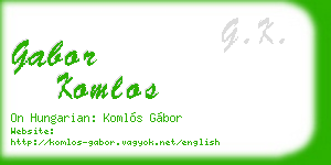 gabor komlos business card